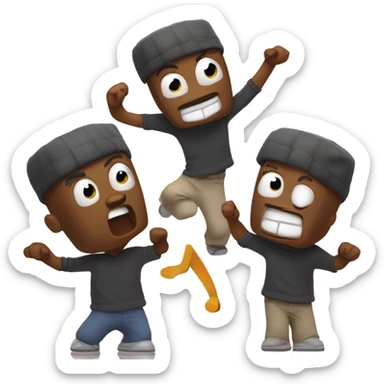 3 random letters from alphablocks rapping so terribly that it’s earrape sticker