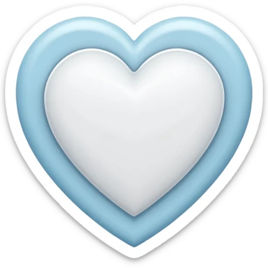white heart with a double outline sticker