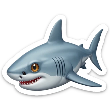 Hágame un tiburón que tenga tres ojos sticker