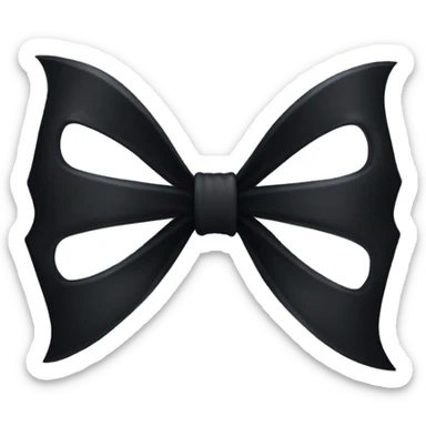 Black gothic bow sticker