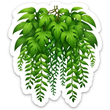 tropical jungle lianas hanging sticker