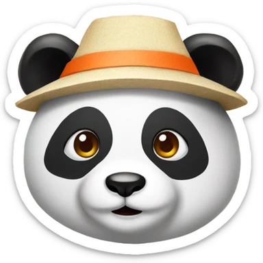 Panda with sushi hat sticker