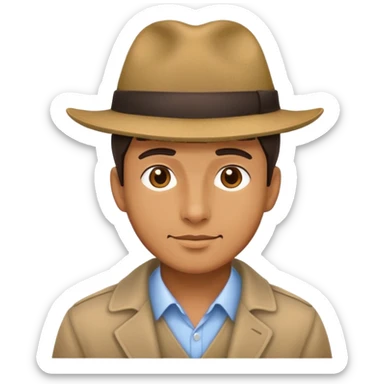 Man with hat NY sticker