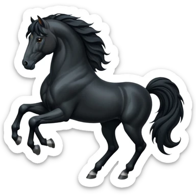 Black Spaniard horse  sticker