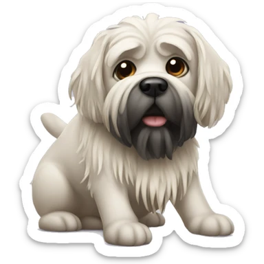 Dog mops sticker