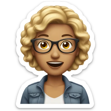 woman taking a selfie picture sticker