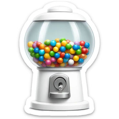 gumball machine white sticker