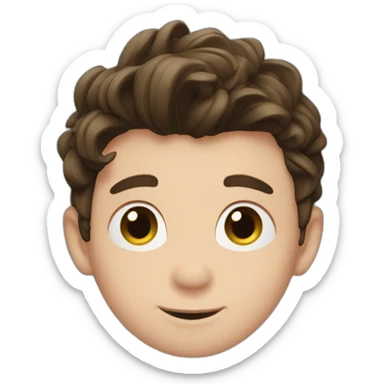 Tom Holland with short haïr cut sticker