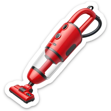 red cordless vacuum sticker