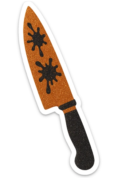 Halloween glitter knife, remove background  sticker