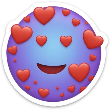 Un círculo adentro un corazón  sticker