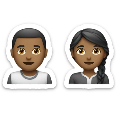 2 people connected sticker