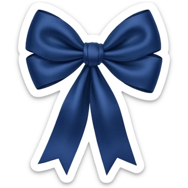 Navy blue bow sticker