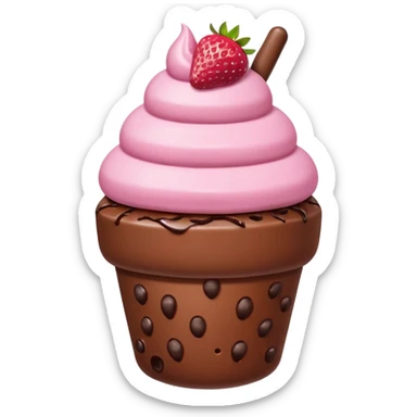 Bolis sabor chocolate 🍫  y uno sabor fresa 🍓 que sea un bolis de hielo gordito sticker