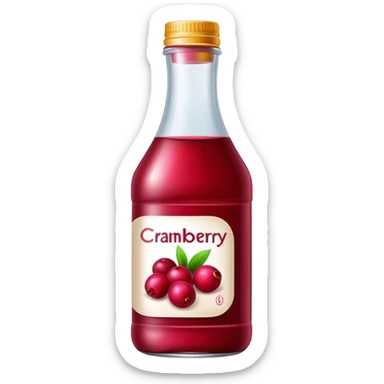 Bottle cranberry juice sticker