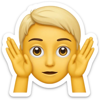 an emoji that with their hands make a gesture of my eyes are on you sticker
