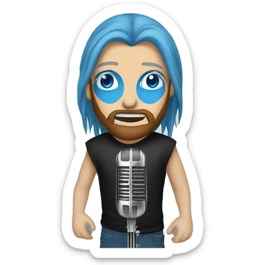 Dez fafara singing blue eyes sticker