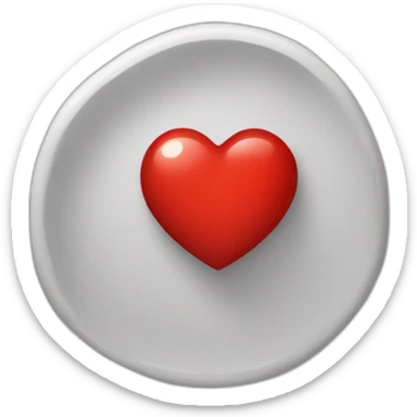 Cœur rouge avec un A au milieu sticker