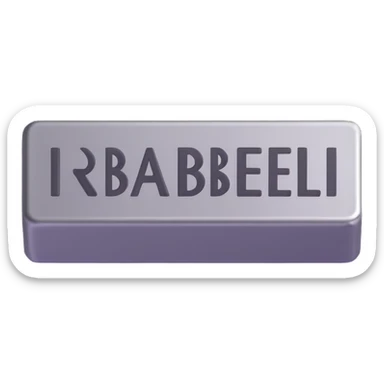 Silver language translation bar with Babel symbol sticker