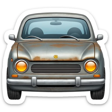 a tagging device on the bottom of a car sticker