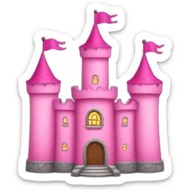 Pink castle sticker