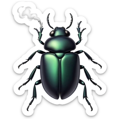 beetle smoking  sticker