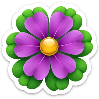 real cosmos star, but with clover, to make star look like lucky star sticker