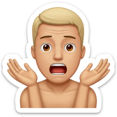 Man moaning in pain sticker