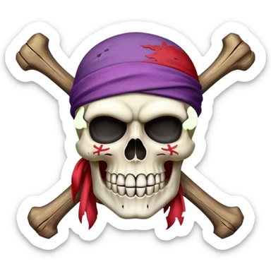 Whitebeard pirates jolly roger sticker