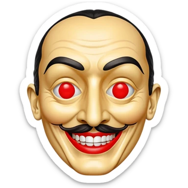 Dali mask from Money Heist sticker