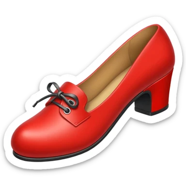red shoe sticker