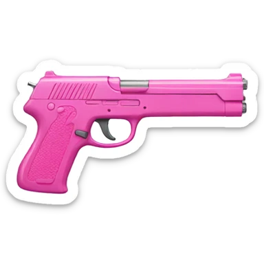Pink gun sticker