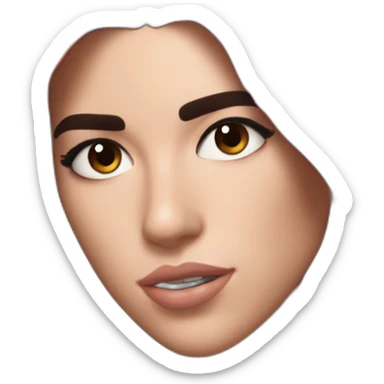 Dua Lipa with red hair sticker