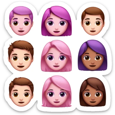 Twilight/autumn emojis using the color pink and brown sticker