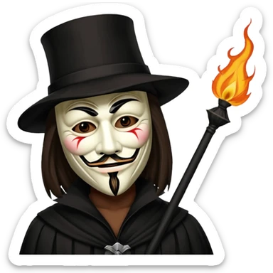 V for vendetta sticker