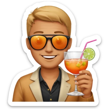 Happy on holiday sticker