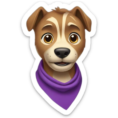 akela from the jungle book with a purple scout neckerchief sticker