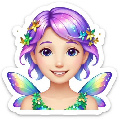 Beautiful Birthday Confetti fairy sticker
