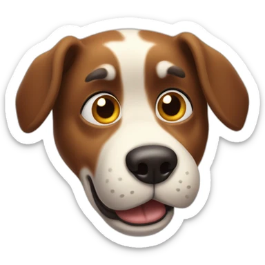 a shocked dog animation sticker