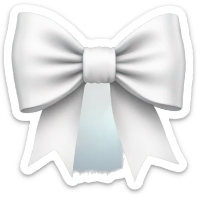 White bow  sticker