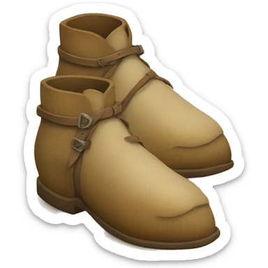 pair of Suede Leather Medieval Shoes sticker