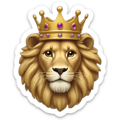 graphical royal lion  in a crown sticker