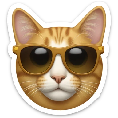 Cat with sunglasses sticker