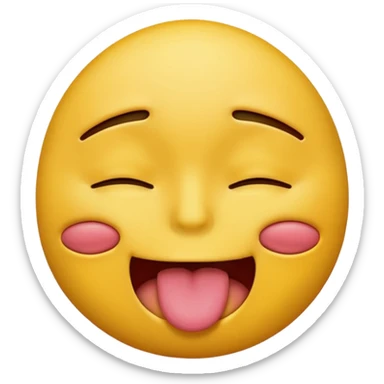 dead emoji but with tongue on mouth sticker
