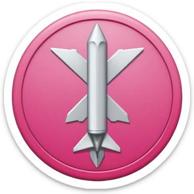 fleche directionelle blache sur fond de couleur rose sur un bouton   sticker