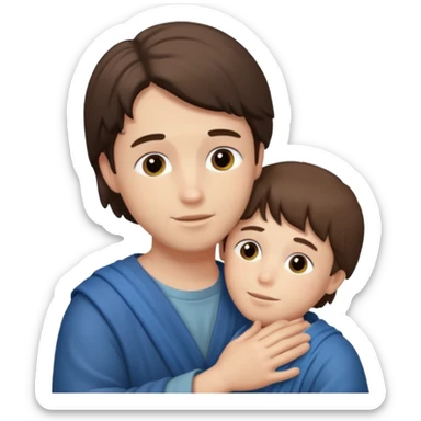 Niño abrazando a Jesús  sticker