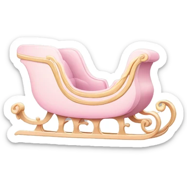 light pink sleigh sticker