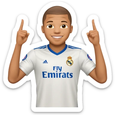 Mbappe celebration for Real Madrid sticker