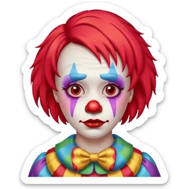 sad clowns sticker