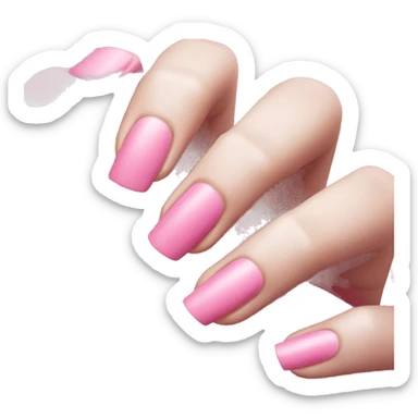 pink nails cute sticker